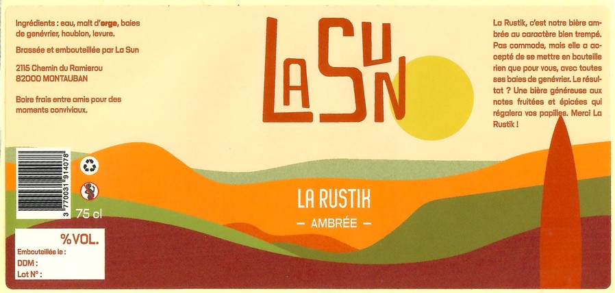 Etiquette BRASSERIE LA SUN 04