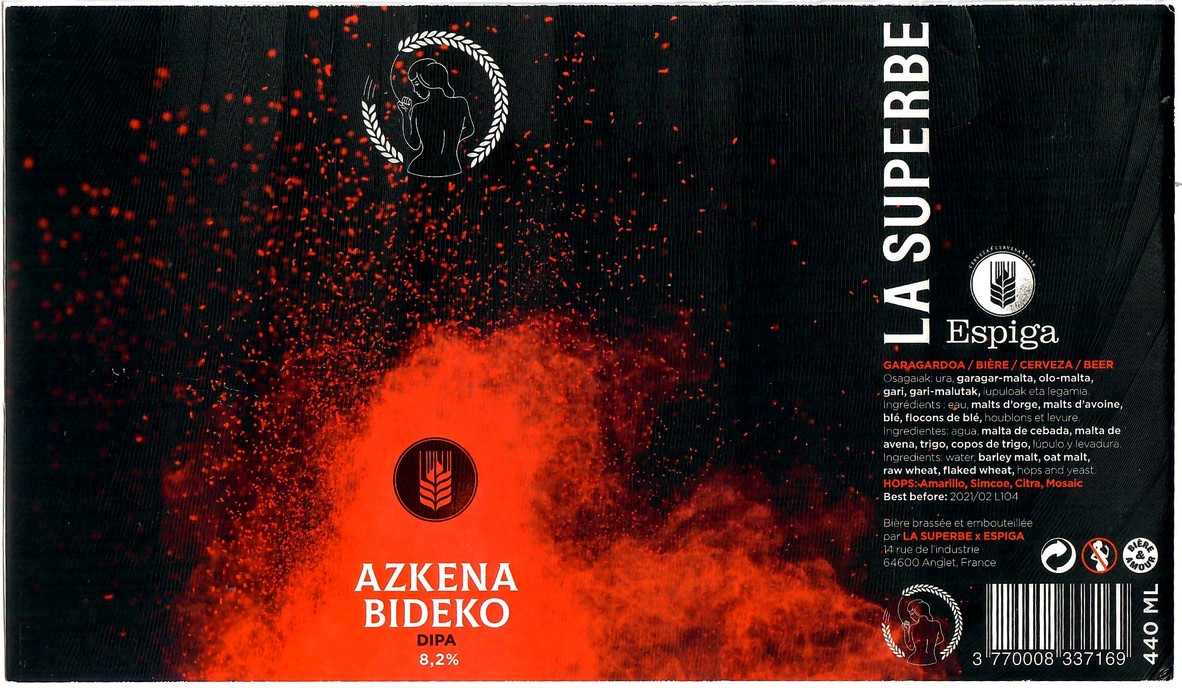 Etiquette BRASSERIE LA SUPERBE 11