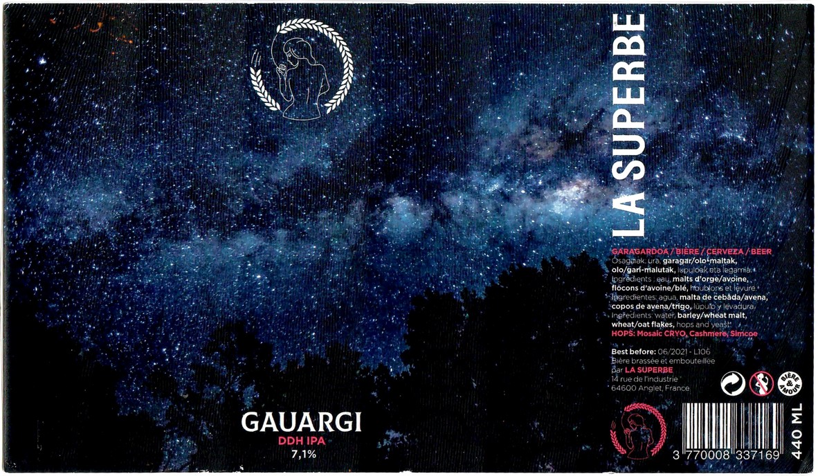 Etiquette BRASSERIE LA SUPERBE 12