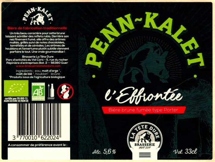 etiquette BRASSERIE LA TETE DURE 02