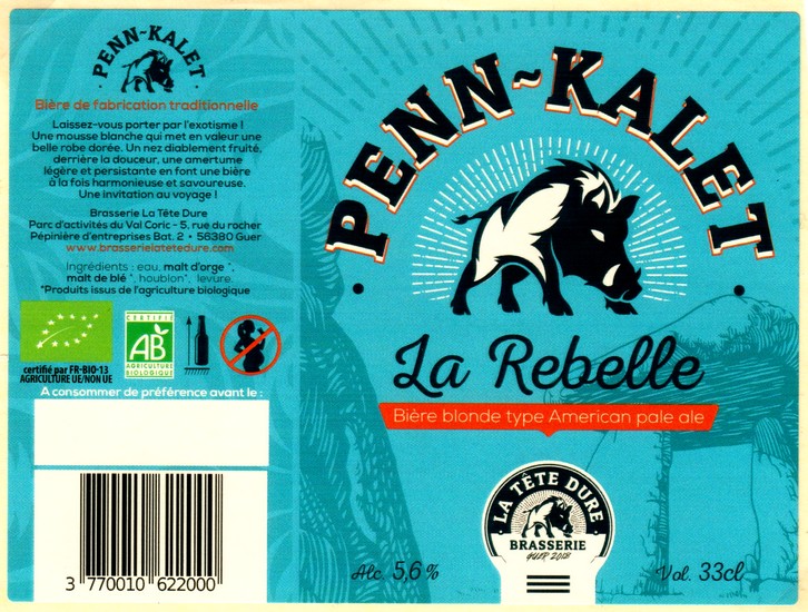 etiquette BRASSERIE LA TETE DURE 04