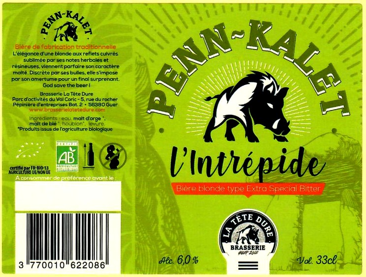 etiquette BRASSERIE LA TETE DURE 05