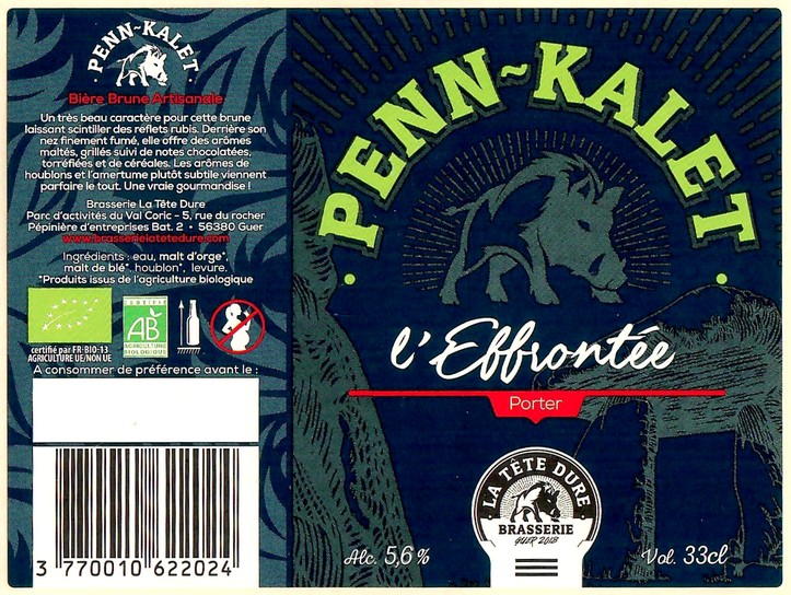 Etiquette BRASSERIE LA TETE DURE 09