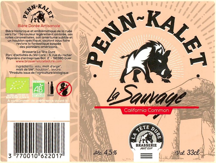 Etiquette BRASSERIE LA TETE DURE 12