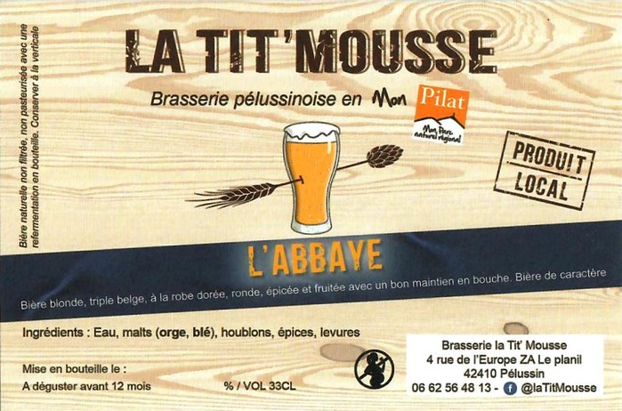 Etiquette BRASSERIE LA TIT MOUSSE 09