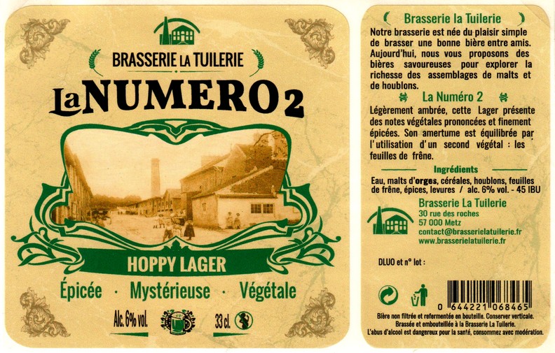 etiquette BRASSERIE LA TUILERIE 04