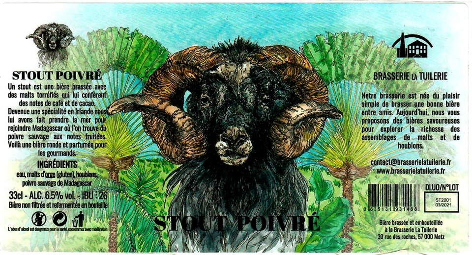 etiquette BRASSERIE LA TUILERIE 13