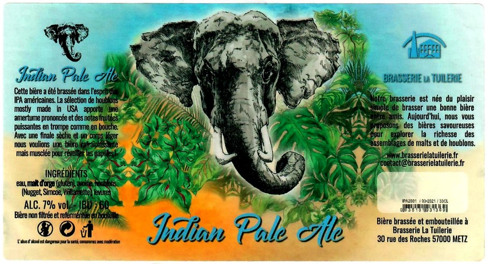 etiquette BRASSERIE LA TUILERIE 15