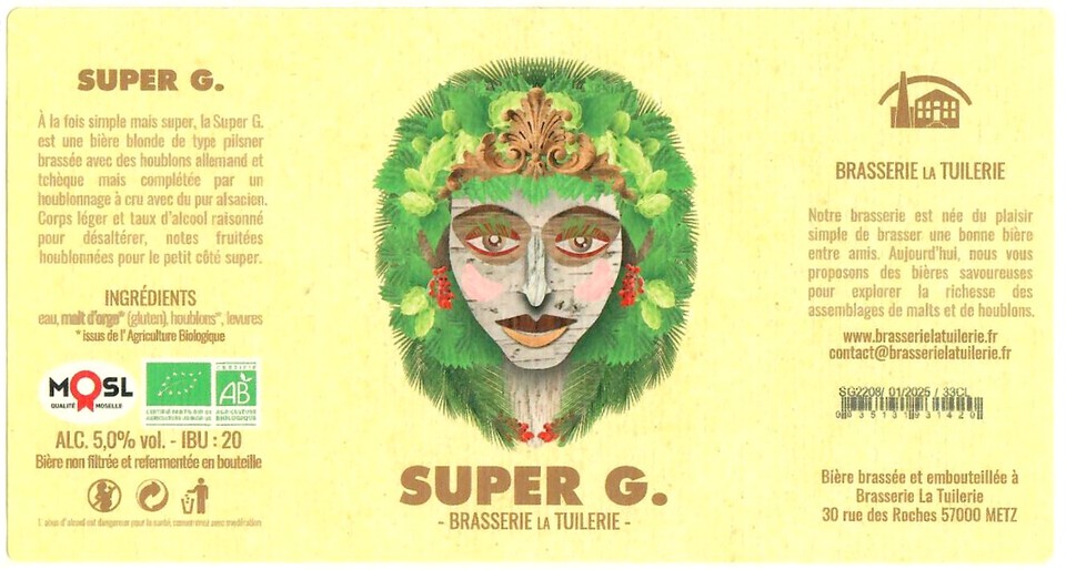 Etiquette BRASSERIE LA TUILERIE 19