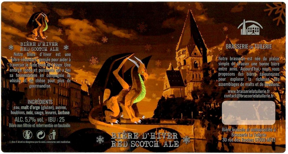 Etiquette BRASSERIE LA TUILERIE 25