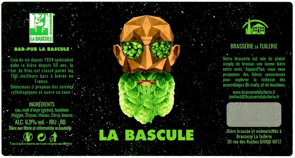 Etiquette BRASSERIE LA TUILERIE 29