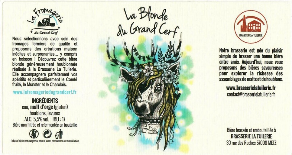 Etiquette BRASSERIE LA TUILERIE 30