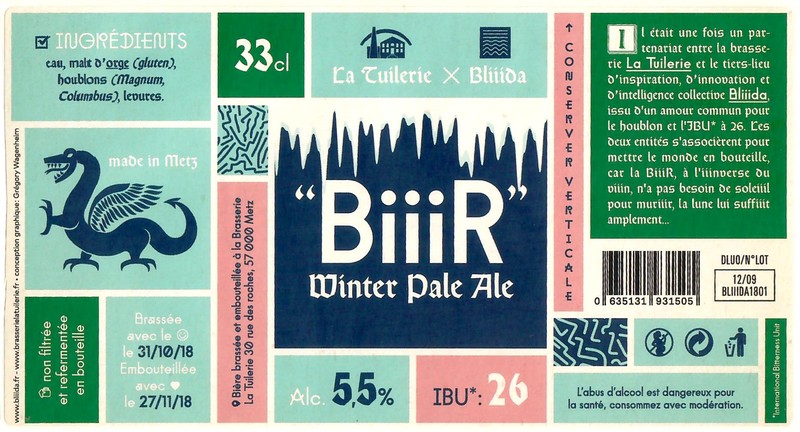 Etiquette BRASSERIE LA TUILERIE 51