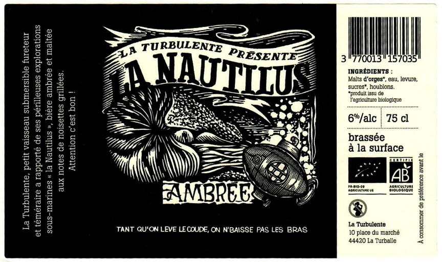 etiquette BRASSERIE LA TURBULENTE 01