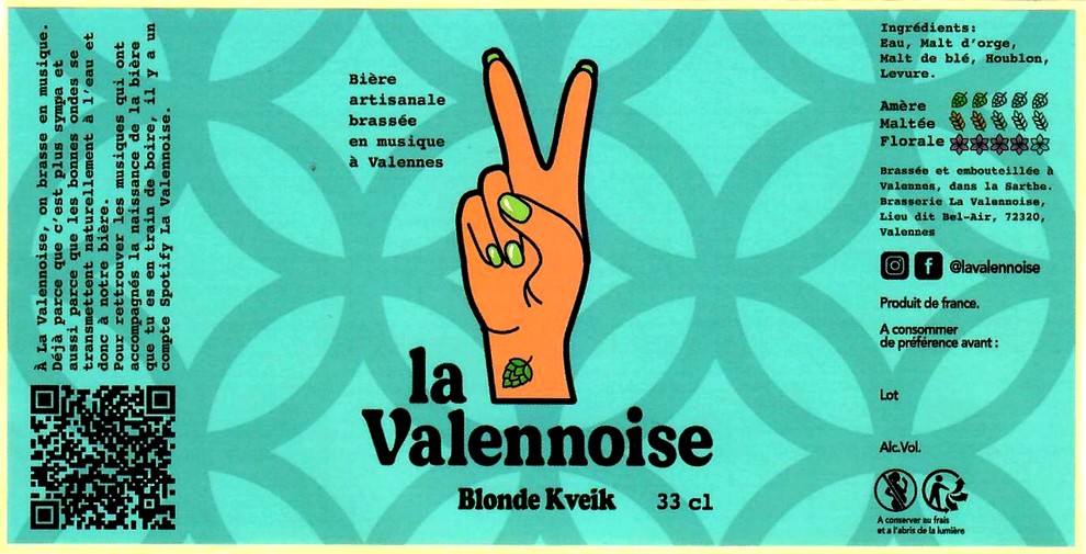 Etiquette BRASSERIE LA VALENNOISE 03