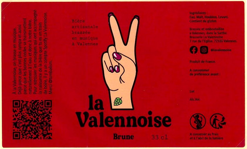 Etiquette BRASSERIE LA VALENNOISE 08