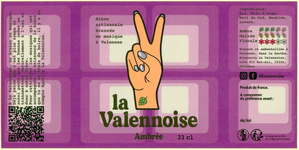 Etiquette BRASSERIE LA VALENNOISE 09