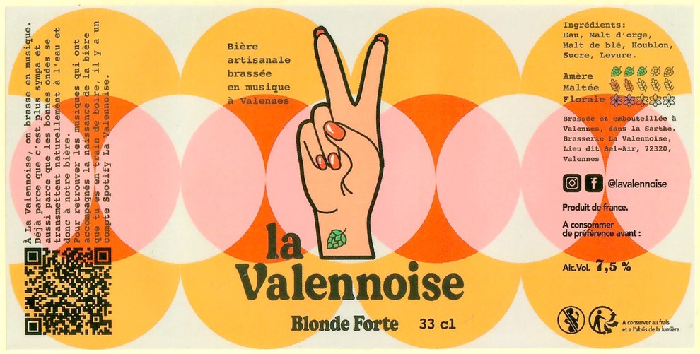 Etiquette BRASSERIE LA VALENNOISE 12