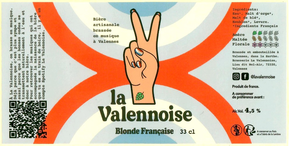 Etiquette BRASSERIE LA VALENNOISE 14