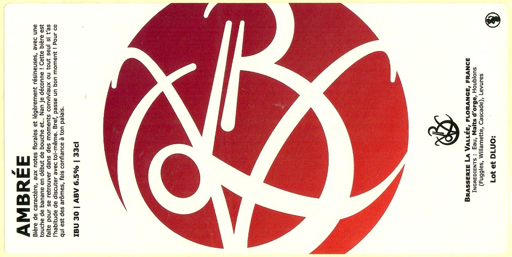 Etiquette BRASSERIE LA VALLEE FLORANGE 08