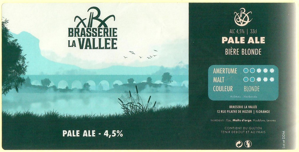 Etiquette BRASSERIE LA VALLEE FLORANGE 12