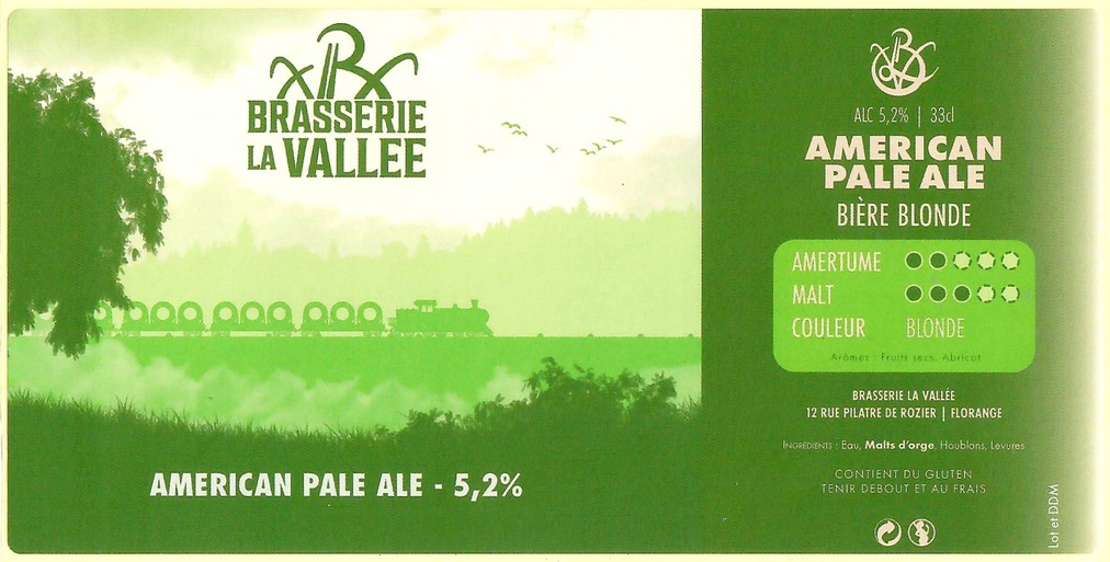 Etiquette BRASSERIE LA VALLEE FLORANGE 13
