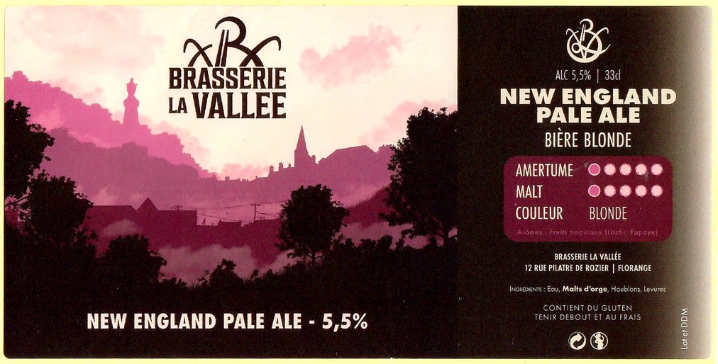 Etiquette BRASSERIE LA VALLEE FLORANGE 14