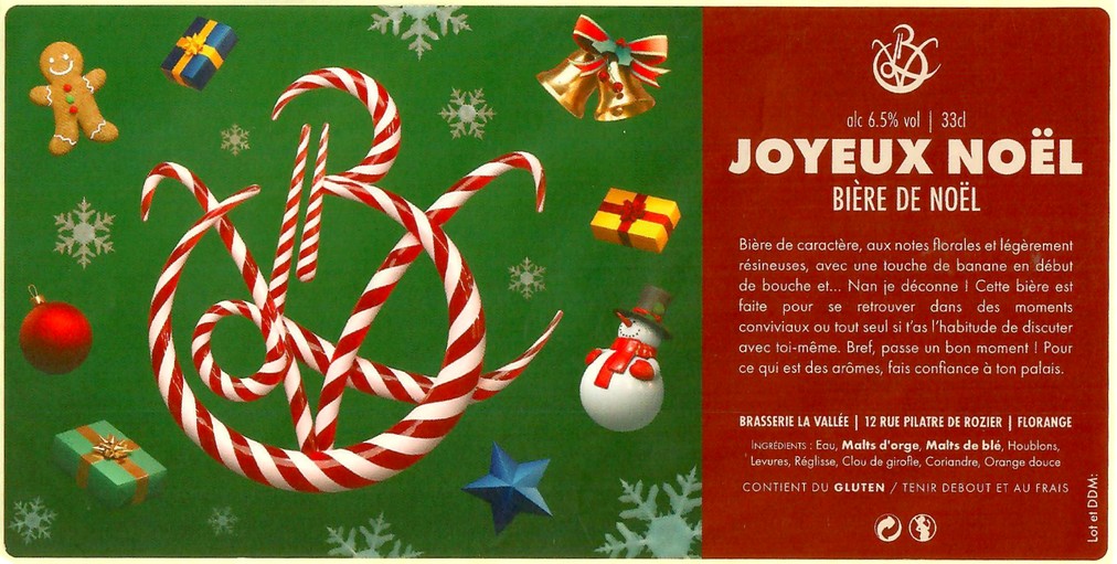 Etiquette BRASSERIE LA VALLEE FLORANGE 15