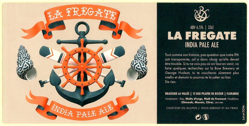 Etiquette BRASSERIE LA VALLEE FLORANGE 16