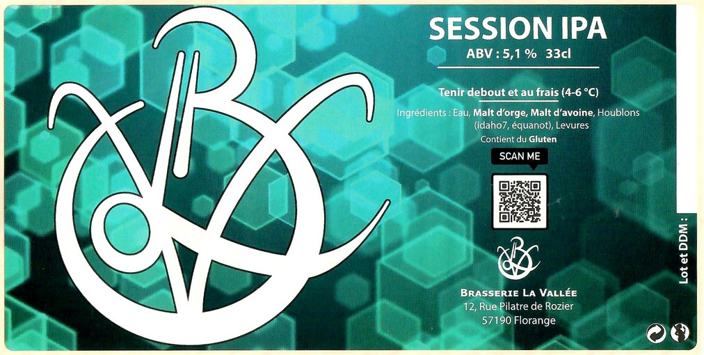 Etiquette BRASSERIE LA VALLEE FLORANGE 18