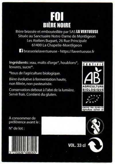 etiquette BRASSERIE LA VERTUEUSE 04B