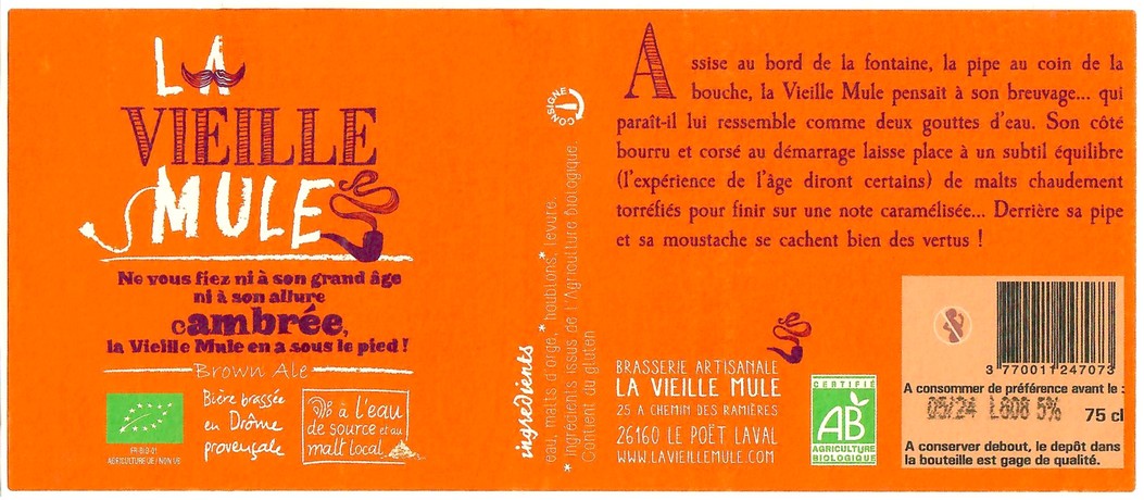 Etiquette BRASSERIE LA VIEILLE MULE 08