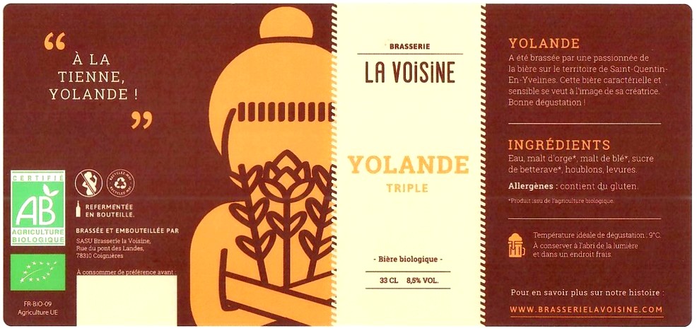 Etiquette BRASSERIE LA VOISINE 03