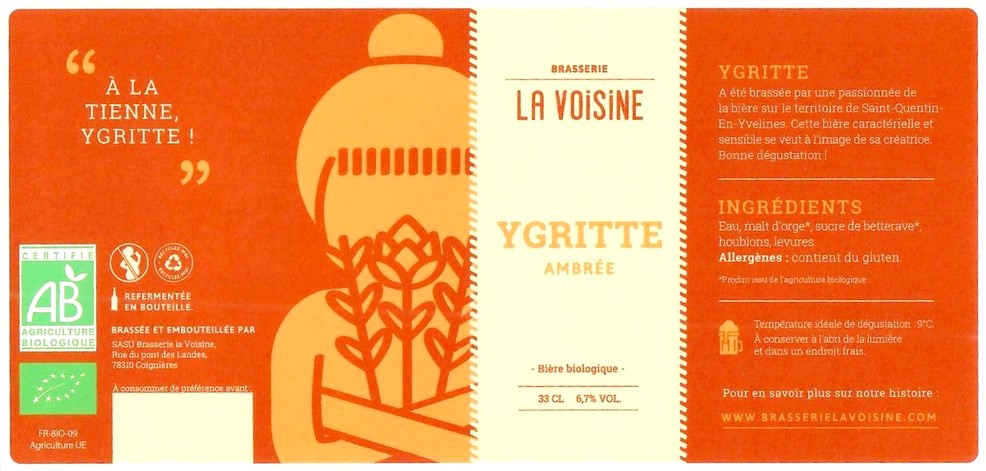 Etiquette BRASSERIE LA VOISINE 04