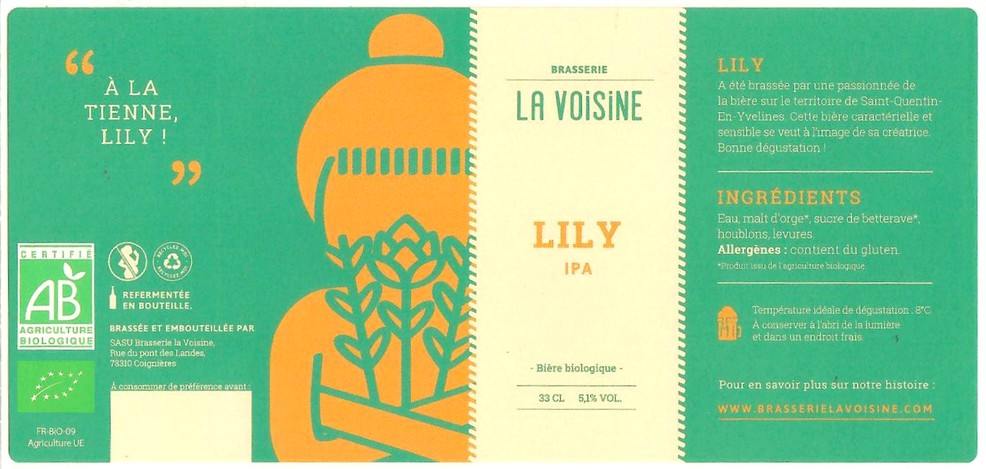 Etiquette BRASSERIE LA VOISINE 13