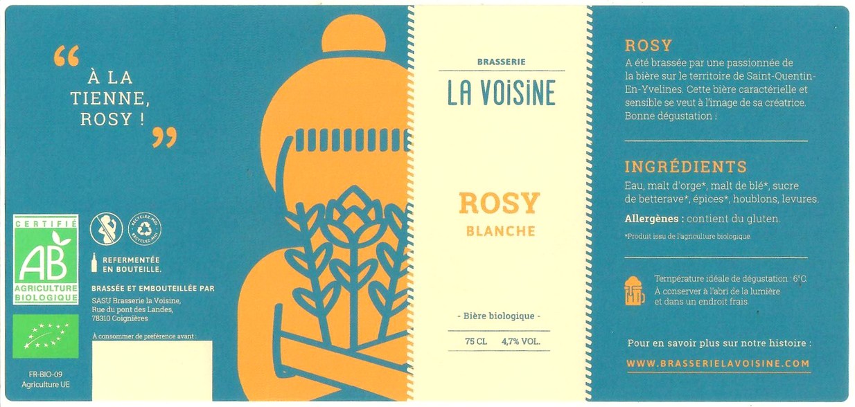 Etiquette BRASSERIE LA VOISINE 16