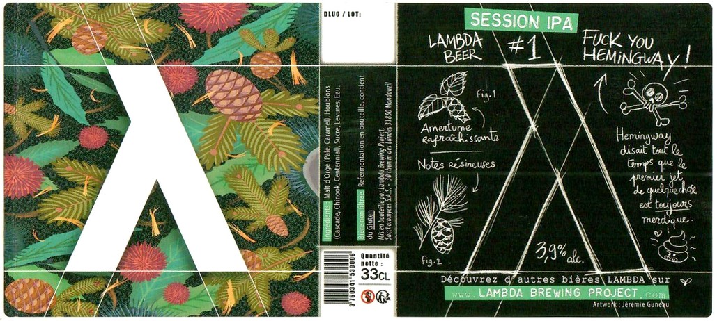 Etiquette BRASSERIE LAMBDA BREWING PROJECT 07