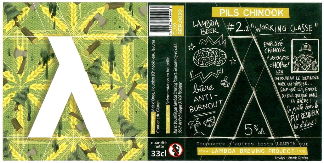 Etiquette BRASSERIE LAMBDA BREWING PROJECT 08