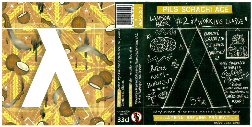 Etiquette BRASSERIE LAMBDA BREWING PROJECT 09