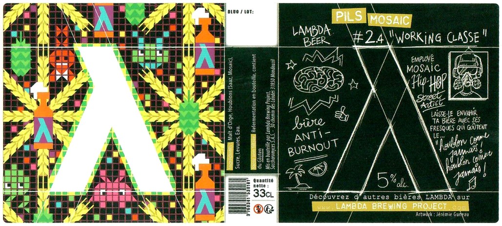 Etiquette BRASSERIE LAMBDA BREWING PROJECT 10