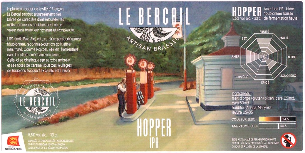 Etiquette BRASSERIE LE BERCAIL 01