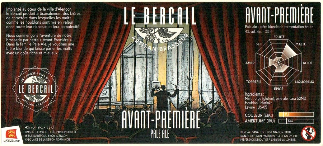 Etiquette BRASSERIE LE BERCAIL 05