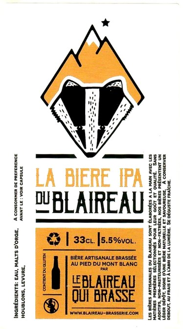 Etiquette BRASSERIE LE BLAIREAU QUI BRASSE 02