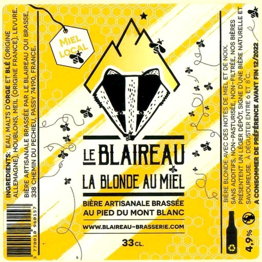 Etiquette BRASSERIE LE BLAIREAU QUI BRASSE 09