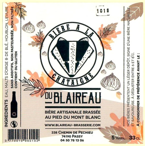 Etiquette BRASSERIE LE BLAIREAU QUI BRASSE 12