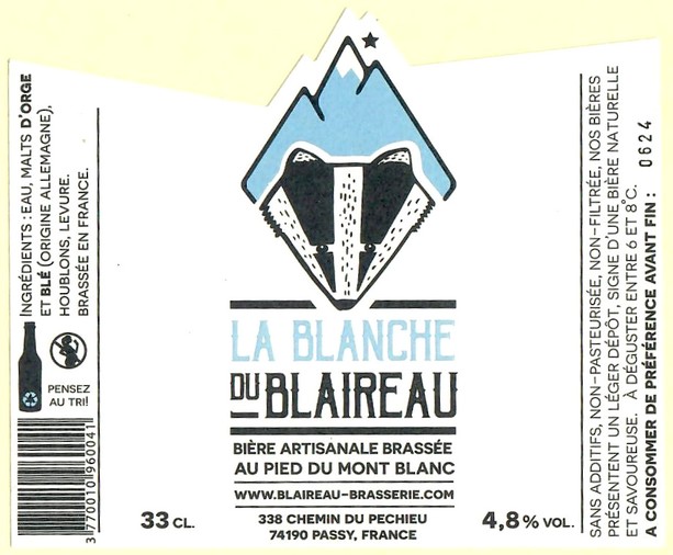 Etiquette BRASSERIE LE BLAIREAU QUI BRASSE 15