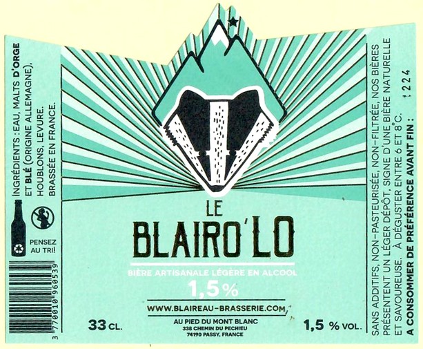 Etiquette BRASSERIE LE BLAIREAU QUI BRASSE 21