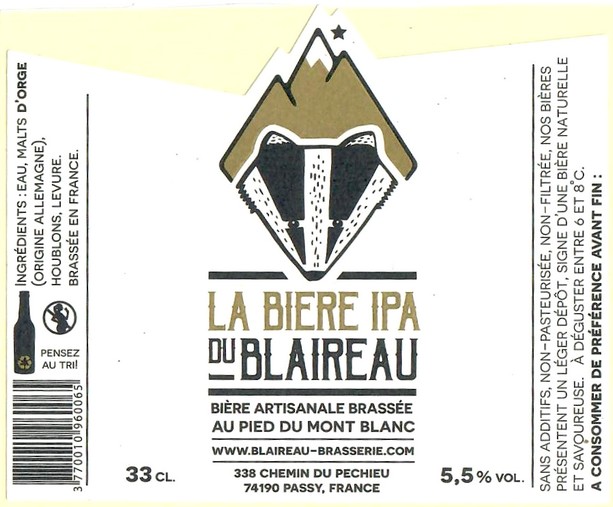 Etiquette BRASSERIE LE BLAIREAU QUI BRASSE 24