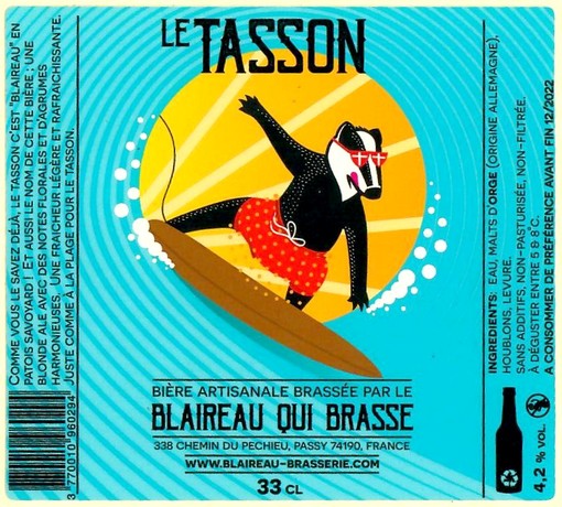 Etiquette BRASSERIE LE BLAIREAU QUI BRASSE 27
