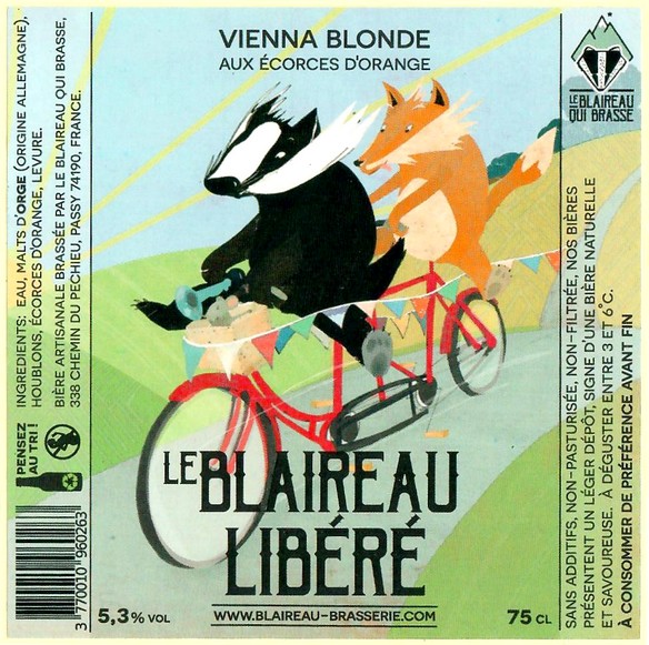 Etiquette BRASSERIE LE BLAIREAU QUI BRASSE 28